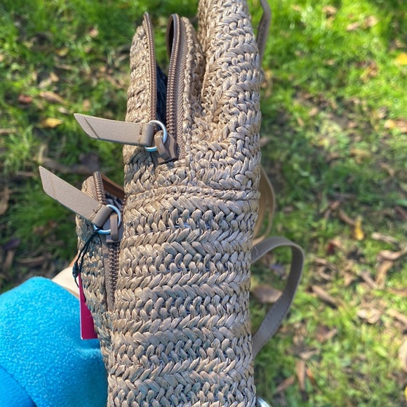 Vera BRADLEY STRAW MINI BACKPACK WITH FISH EMBROIDERED - Picture 8 of 13